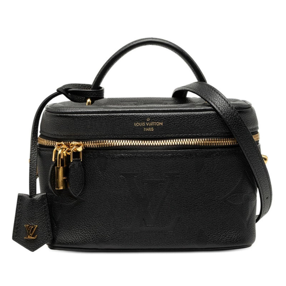 Louis Vuitton Monogram Ink Vanity Chain Shoulder Bag Black Leather